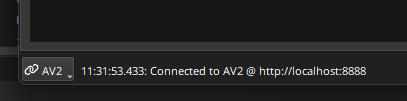 A screenshot of the live session AV2 icon in iolite Essentials